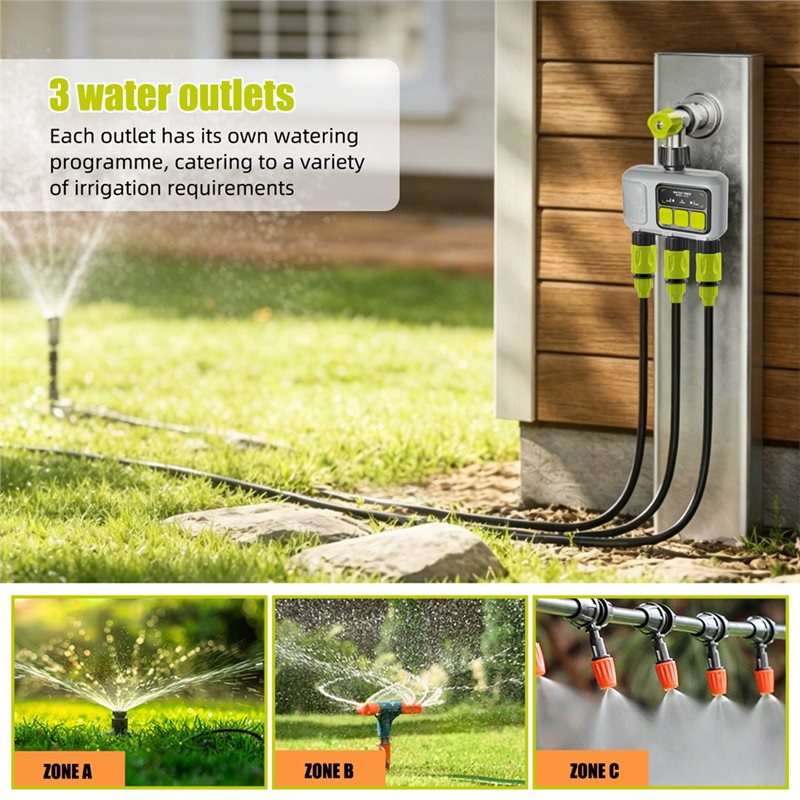 Smart Garden Zone - LLCS-3 Bölge Akıllı Su Zamanlayıcısı Wifi