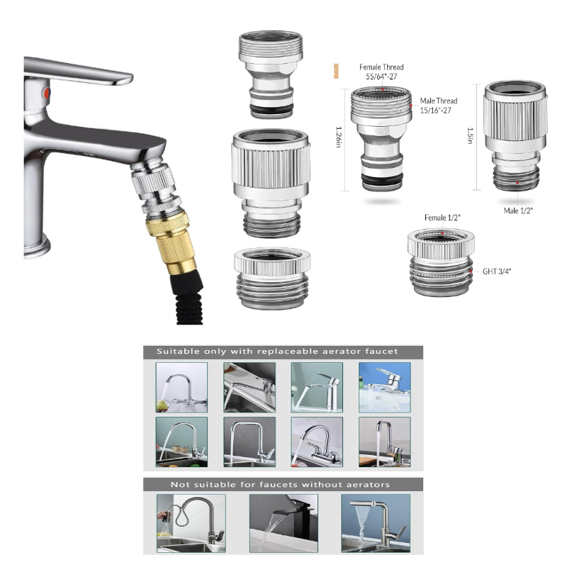 Smart Garden Tap - Lavabo Bataryası Hızlı Bağlantı Parçası, Lavabo