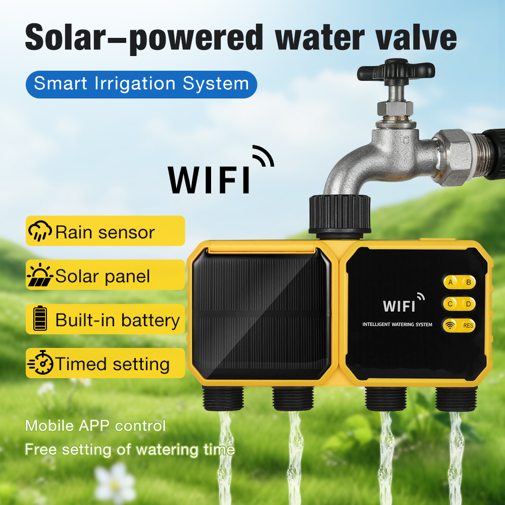 Smart Garden Tap - WiFi Güneş Enerjili Su Zamanlayıcısı 1/2/4
