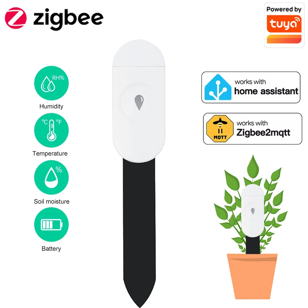 Smart Garden Monitor - Tuya Zigbee Sıcaklık Nem Nem Dedektörü