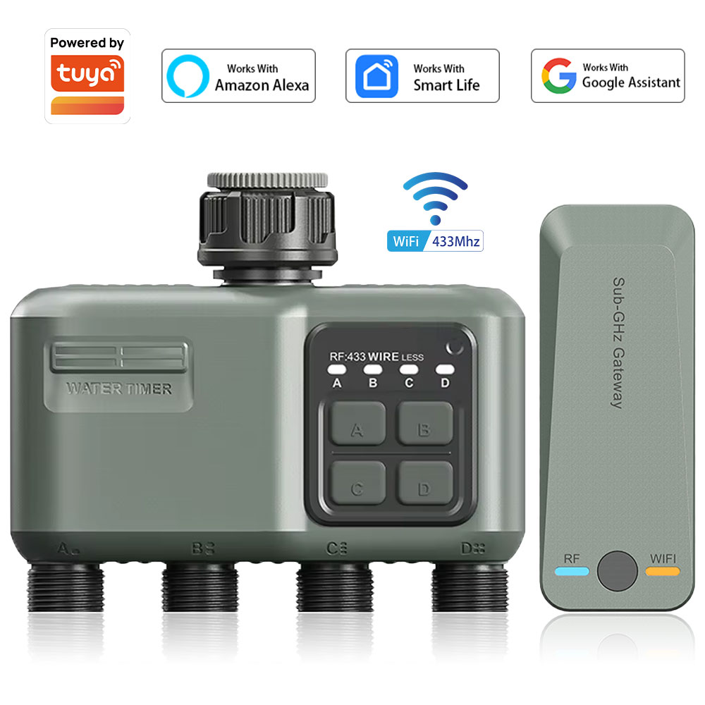 Yoocaa Smart Garden - Bahçe Hortumu için 4 Çıkışlı Programlanabilir