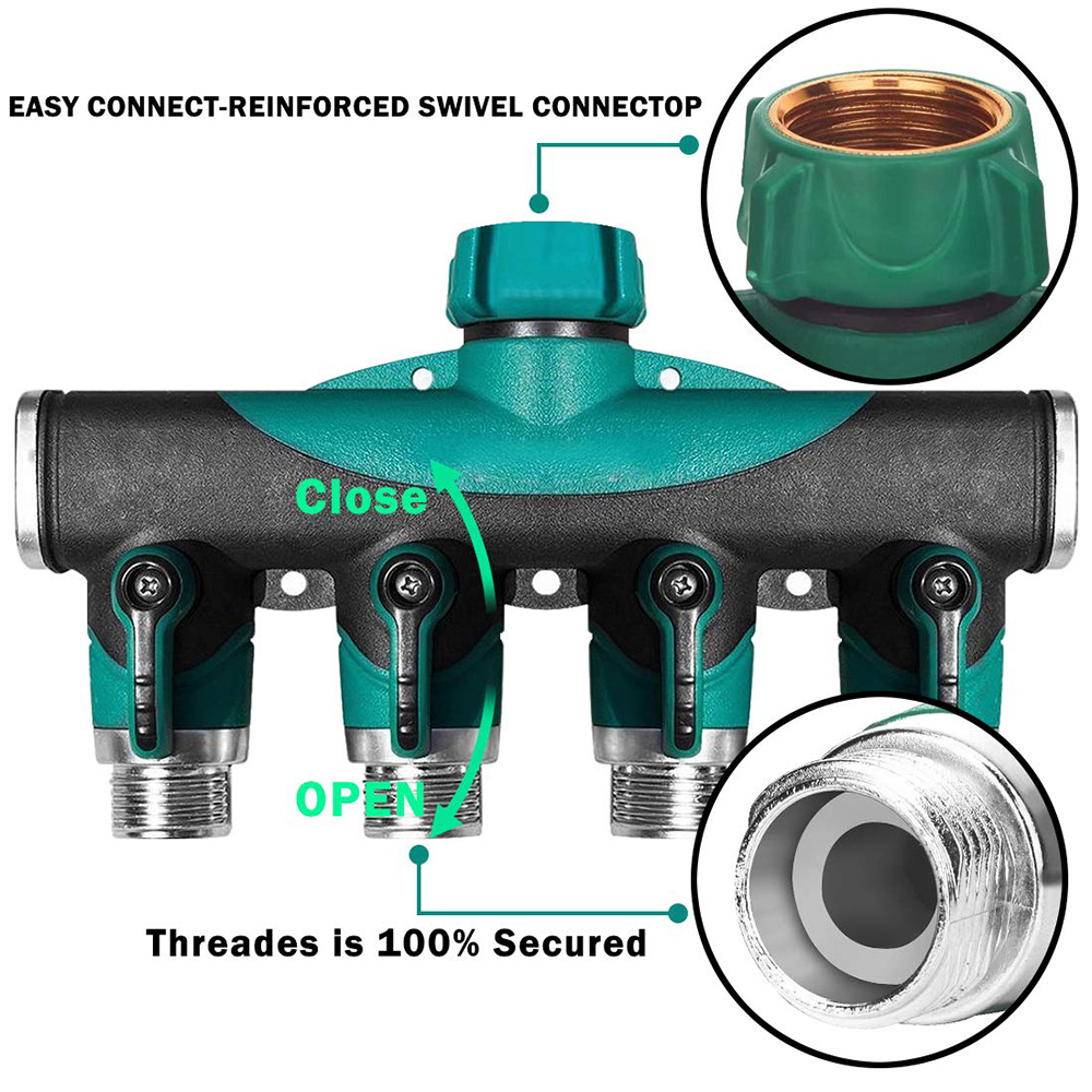 Ağır Hizmet Tipi Metal 4 Yollu - Smart Garden Hose Valve incelemesi ve fiyatı